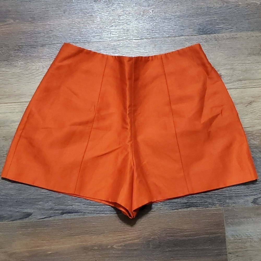 Kate spade Saturday orange linen flat front NWT shorts